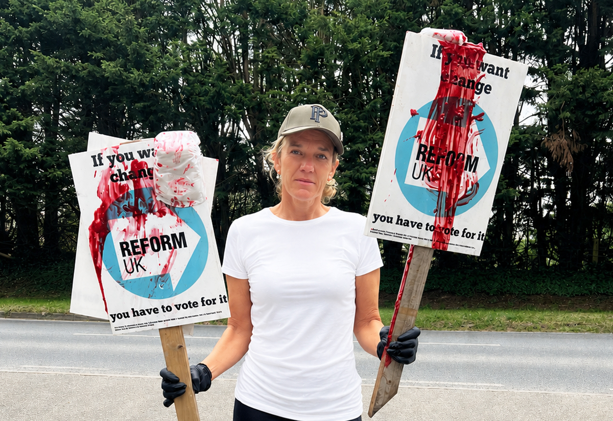 REFORM UK SIGNS SMEARED WITH ‘BLOOD’ AS ‘HATE CRIME’ REPORTED TO POLICE