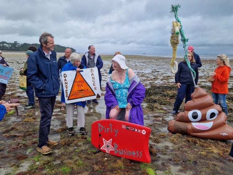MORE THAN 100 RESIDENTS PROTEST OVER PLANS TO DISCHARGE SEWAGE NEAR BEMBRIDGE HARBOUR