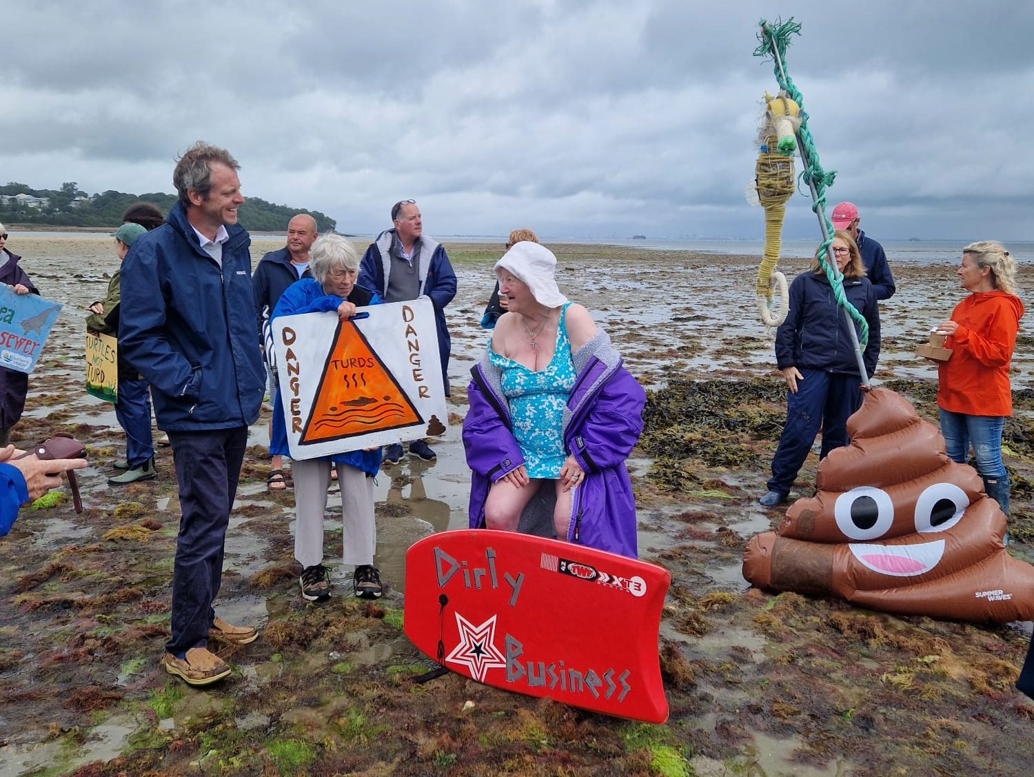 MORE THAN 100 RESIDENTS PROTEST OVER PLANS TO DISCHARGE SEWAGE NEAR BEMBRIDGE HARBOUR