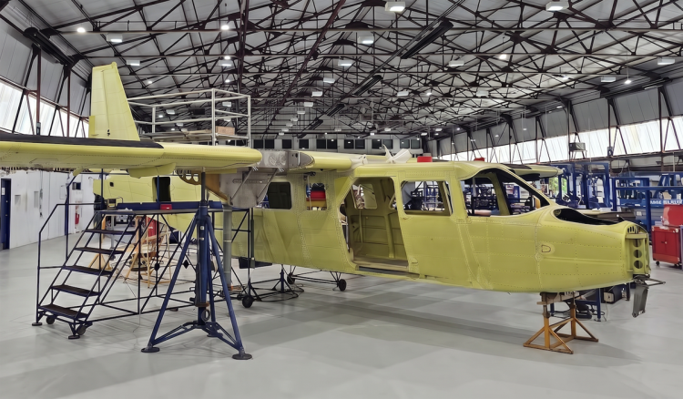 FIRST UK-BUILT BRITTEN-NORMAN ISLANDER PASSES 75% COMPLETION AT BEMBRIDGE
