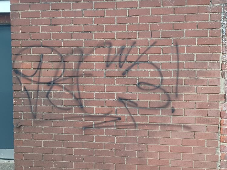 CORNER SHOP OWNER CONDEMNS REOCCURRING NUISANCE GRAFFITI IN SEAVIEW
