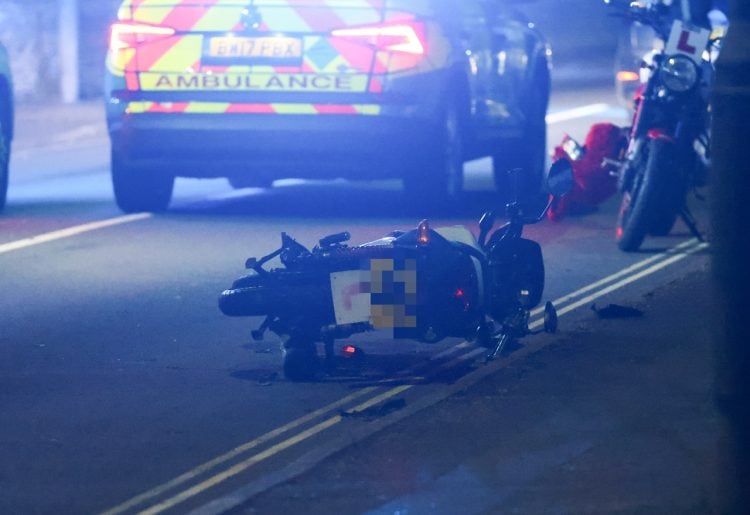 BROADWAY CLOSED AS MOTORCYCLE AND CAR COLLIDE AT SANDOWN JUNCTION