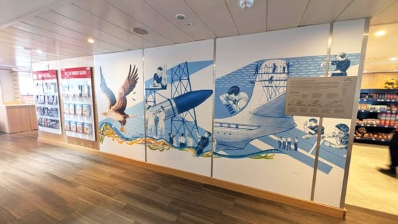 EAST COWES’ ICONIC COLUMBINE MURAL CELEBRATED WITH NEW DISPLAY ONBOARD RED EAGLE