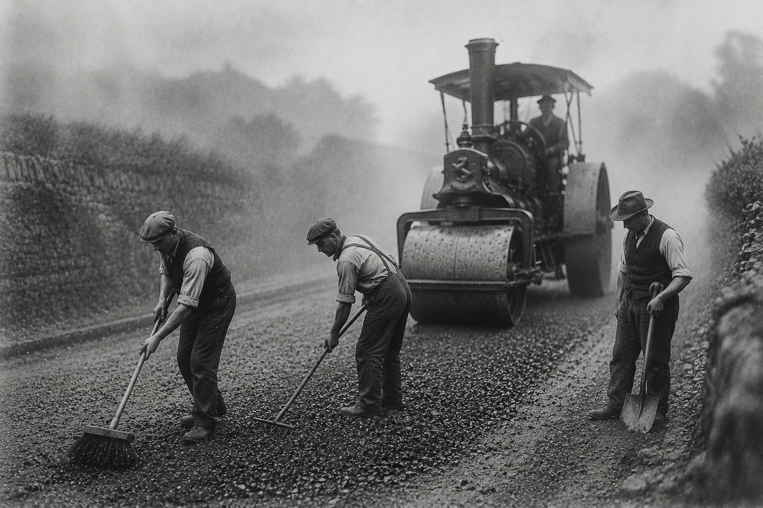 100 YEARS AGO NEWPORT ROADWORKER WAS CRUSHED BY STEAM ROLLER