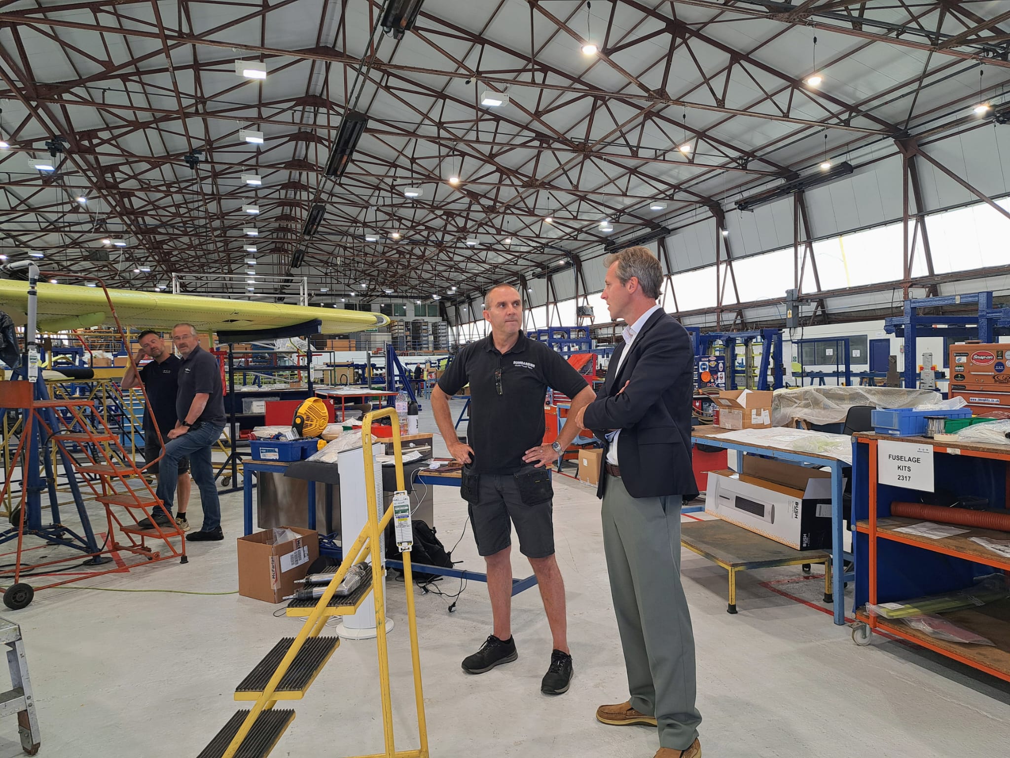SHADOW BUSINESS SECRETARY VISITS BRITTEN-NORMAN IN BEMBRIDGE