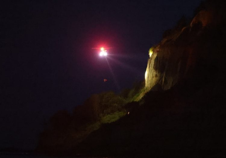 UPDATED: CLIFF SIDE RESCUE TO FREE YOUNG MALE FROM PRECARIOUS POSITION