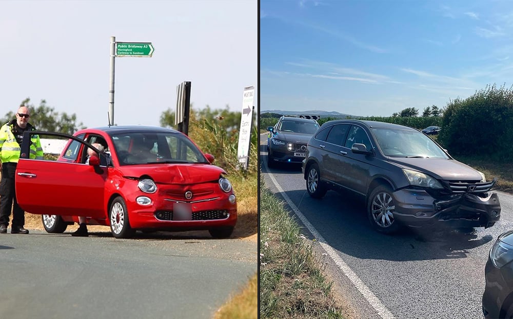 DELAYS BUILD AFTER AFTERNOON CRASH ON MAIN ROAD BETWEEN NEWPORT AND SANDOWN