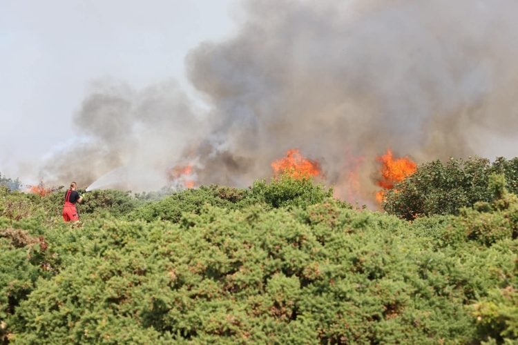 EFFORTS TO CONTINUE INTO THE NIGHT AS FIREFIGHTERS BATTLE HEADON INFERNO