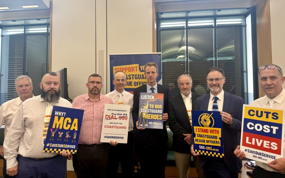 JOE ROBERTSON TAKES COASTGUARD RESCUE OFFICERS TO WESTMINSTER OVER PAY ROW