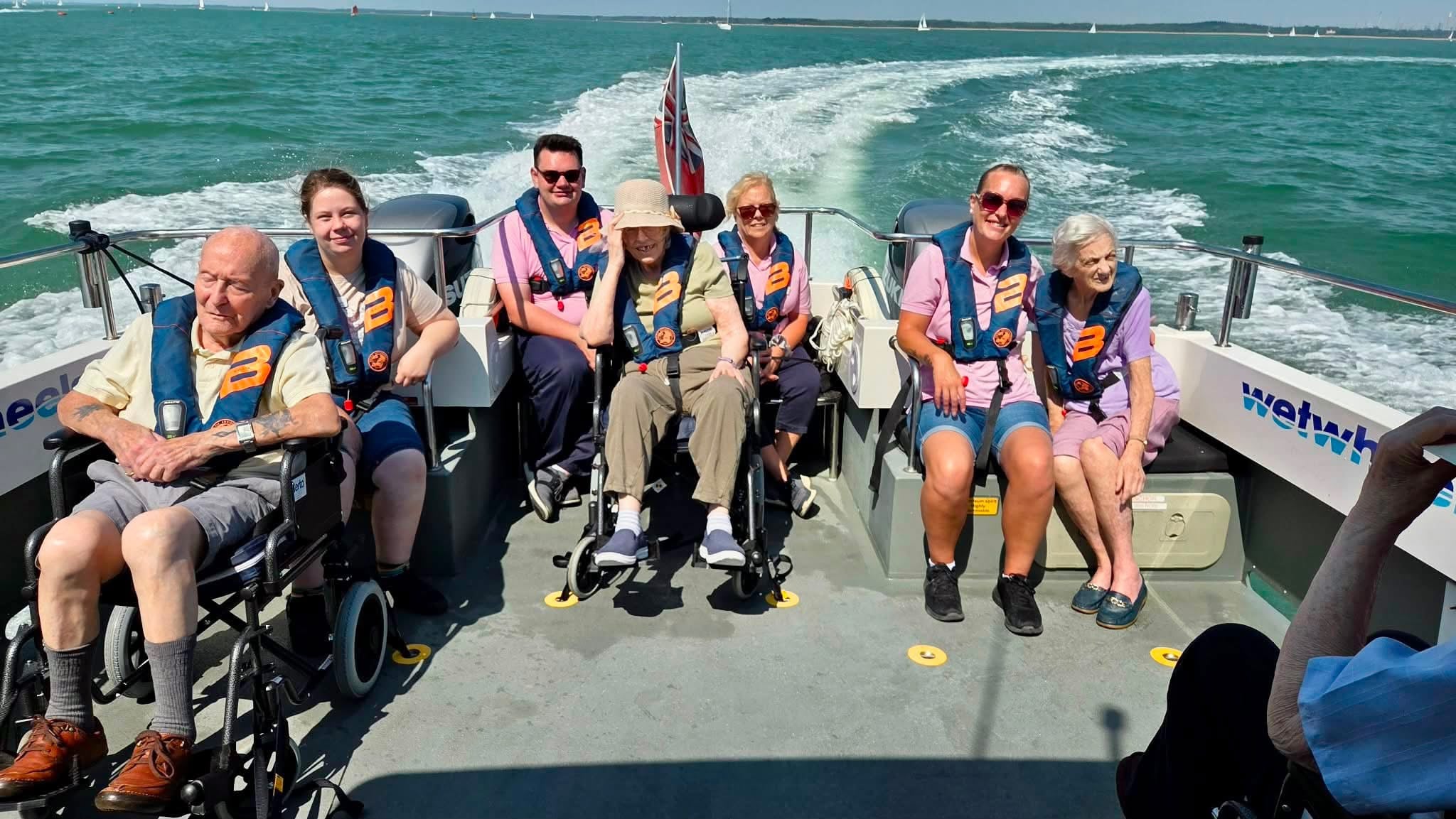 CARE HOUSE RESIDENTS ENJOY SOLENT CRUISE THANKS TO ACCESSIBLE BOATING CHARITY