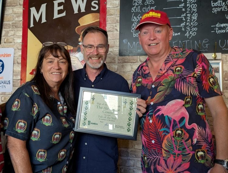 COWES ALE HOUSE CROWNED ISLE OF WIGHT PUB OF THE YEAR