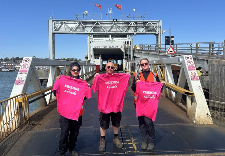 RED FUNNEL RAISES £10,000 FOR FRIENDS OF THE ANIMALS IN FIRST 6 MONTHS OF PARTNERSHIP