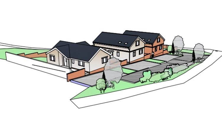 BID FOR 3 HOMES ON GREENFIELD SITE WINS SUPPORT DESPITE ISLAND ROADS OBJECTION