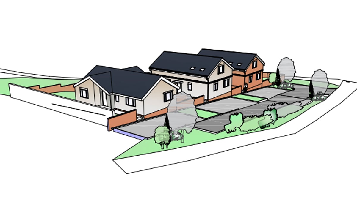 BID FOR 3 HOMES ON GREENFIELD SITE WINS SUPPORT DESPITE ISLAND ROADS OBJECTION