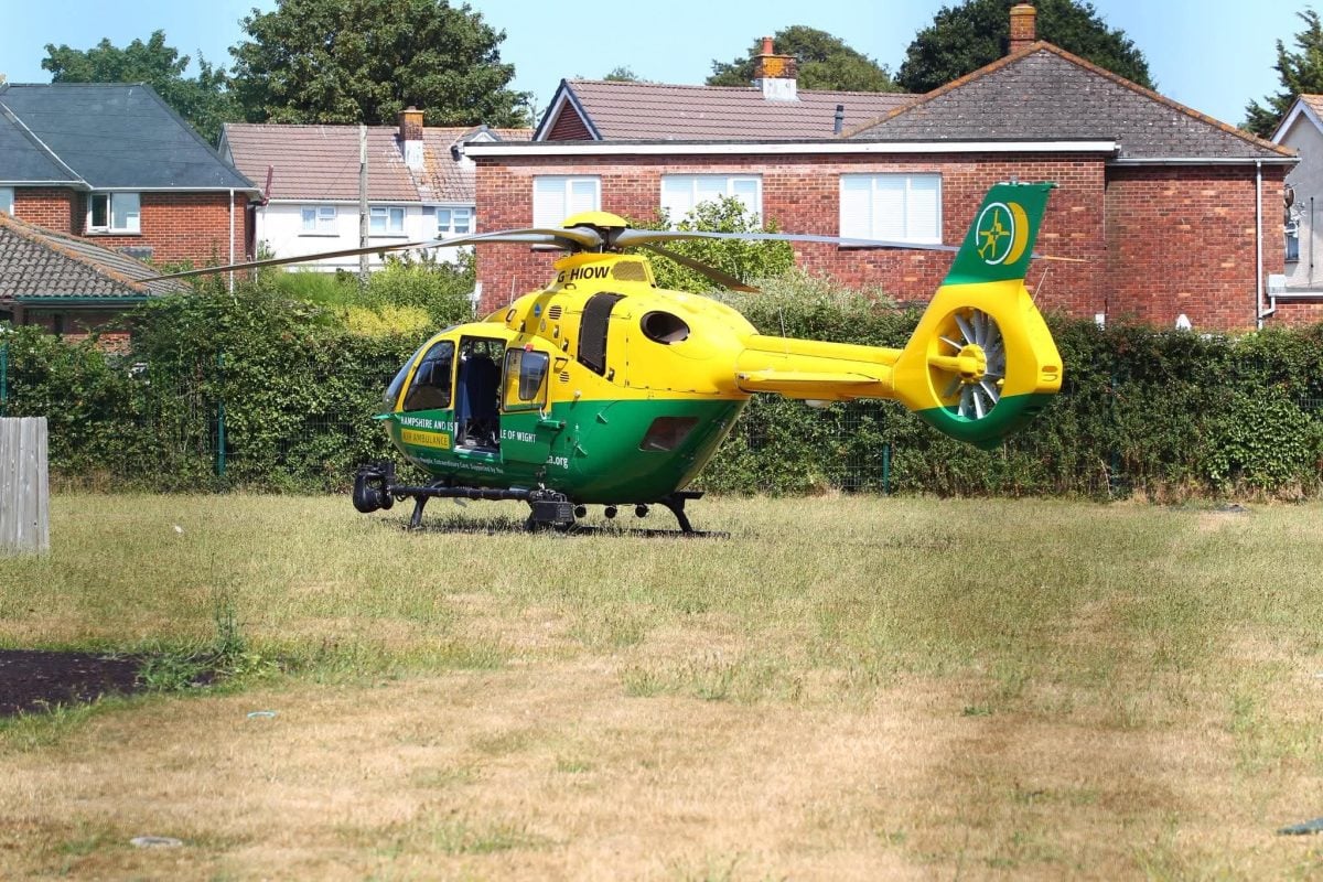 AIR AMBULANCE LANDS IN PAN AS MEDICS RESPOND TO EMERGENCY