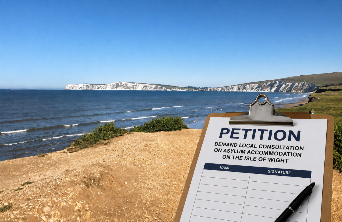 MORE THAN 2,000 BACK PETITION DEMANDING CONSULTATION OVER ISLE OF WIGHT ASYLUM ACCOMMODATION