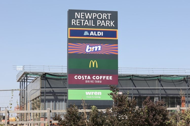 NEW SIGN MARKS LATEST MILESTONE FOR NEWPORT RETAIL PARK