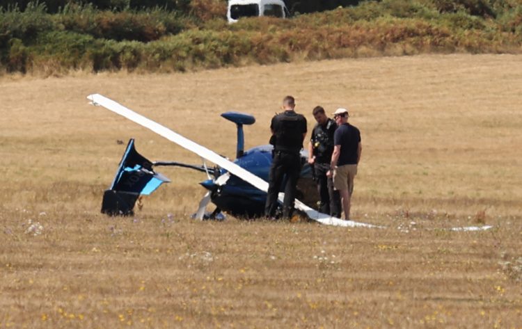 UPDATED: MIRACULOUS ESCAPE AS GYROCOPTER ENDS UPSIDE DOWN IN BIZZARE RUNWAY FLIP