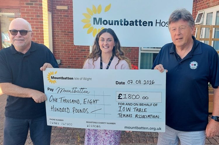 TABLE TENNIS TOURNAMENT RAISES £1,800 FOR MOUNTBATTEN