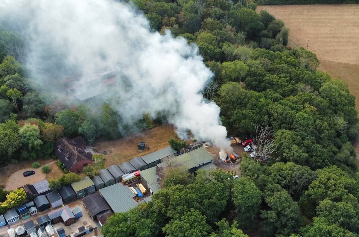 WOOTTON BONFIRE SPARKS 4-STATION RESPONSE DAYS AFTER WILDFIRE WARNING