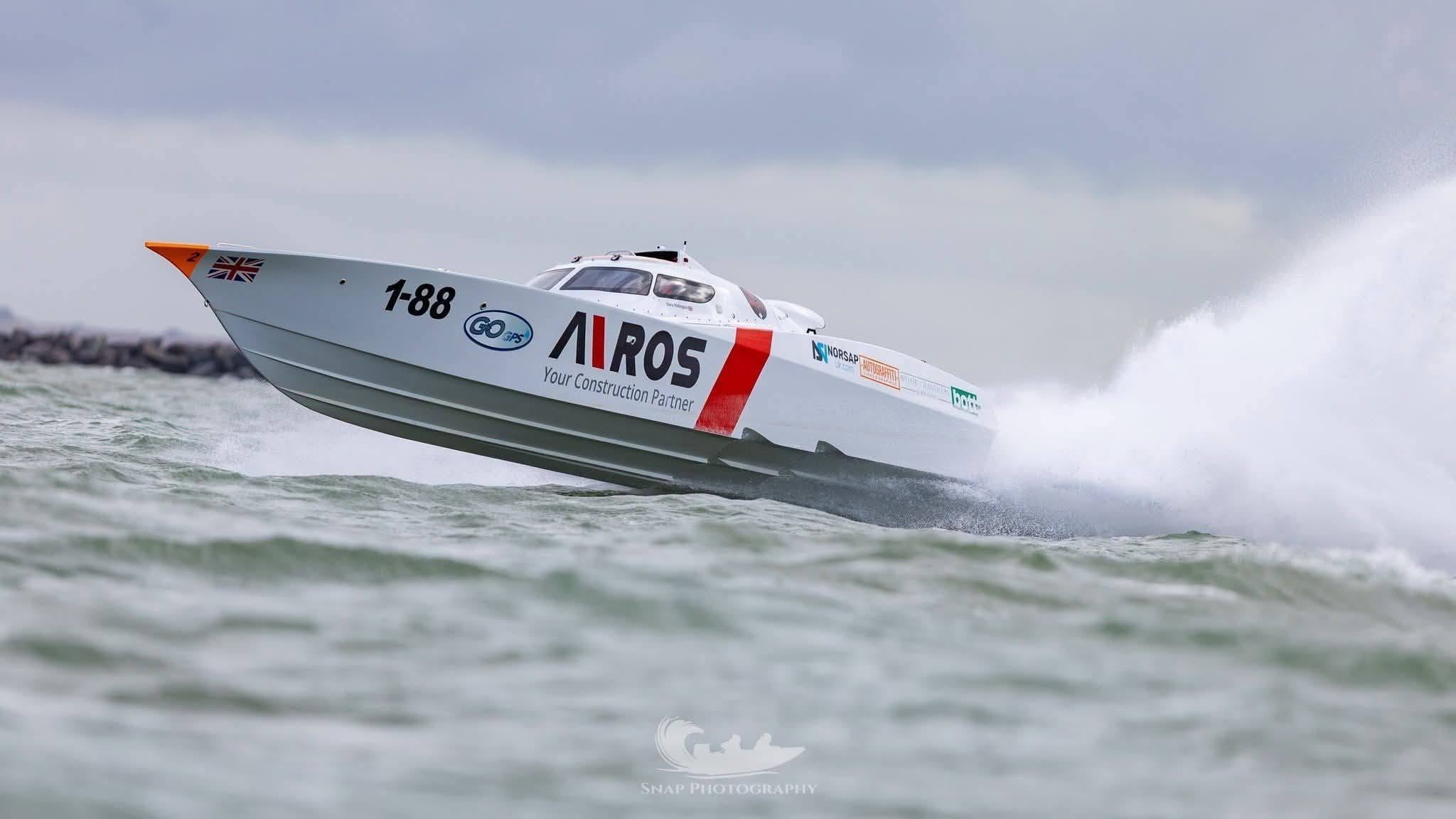 DOUBLE TROUBLE TAKES COWES POWERBOAT WIN AS ROUGH WEATHER FORCES SHORTENED COURSE
