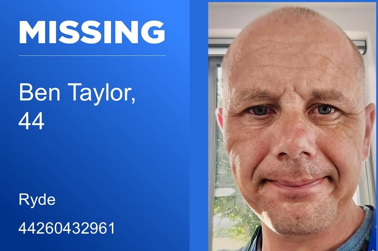 URGENT APPEAL LAUNCHED TO HELP FIND MISSING RYDE MAN BEN TAYLOR