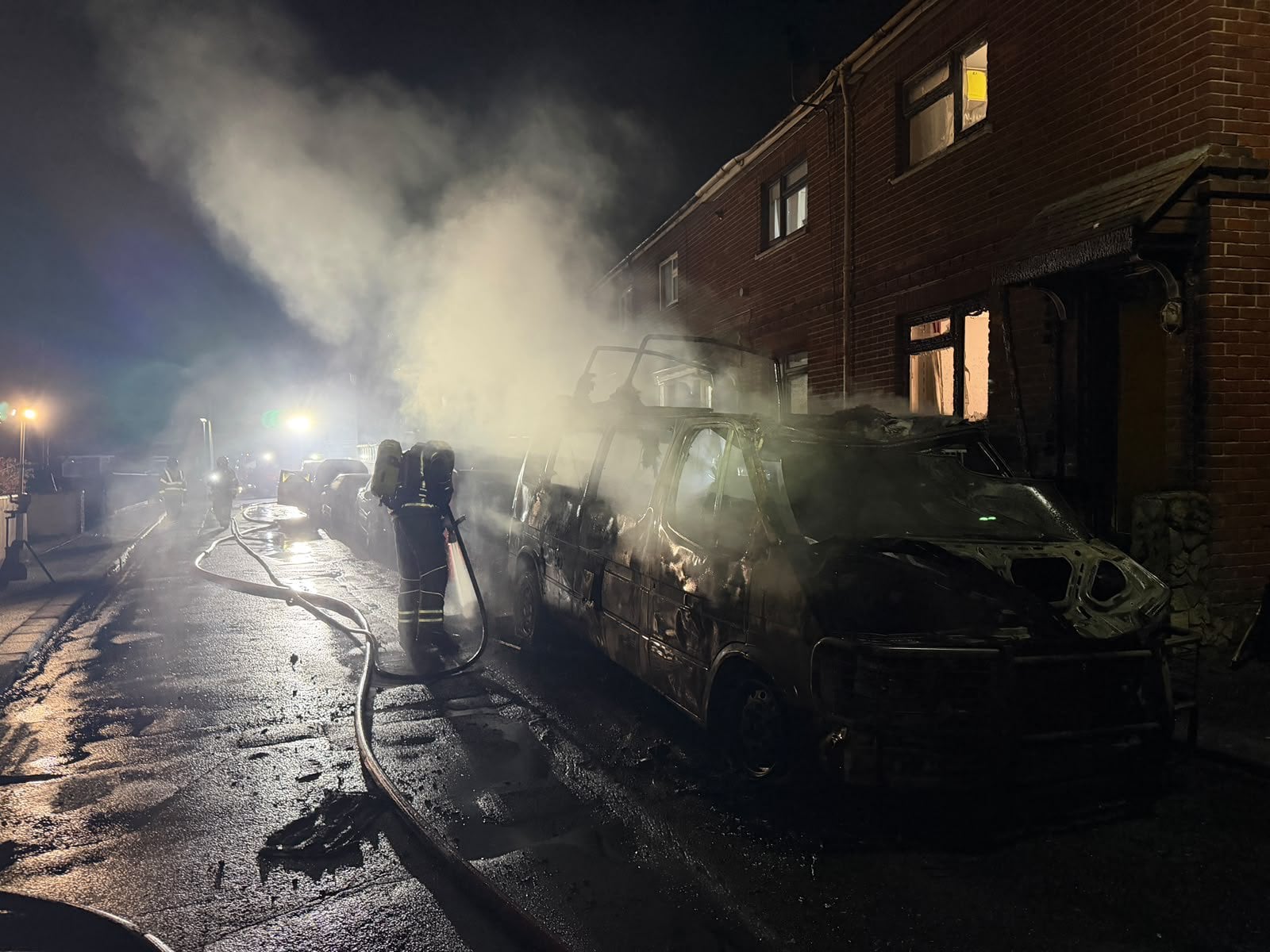 HOME DAMAGED AND VEHICLES DESTROYED IN EAST COWES OVERNIGHT BLAZE