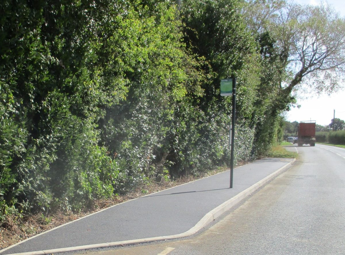 TRAFFIC LIGHTS REMOVED AS HALE COMMON BUS STOP WORKS COMPLETED