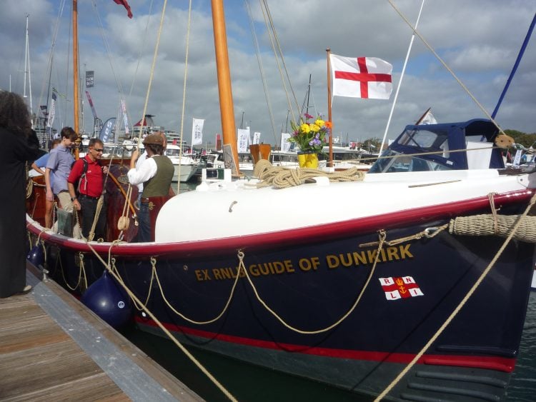 RESTORED DUNKIRK LIFEBOAT GOES ON DISPLAY AT SOUTHAMPTON BOAT SHOW