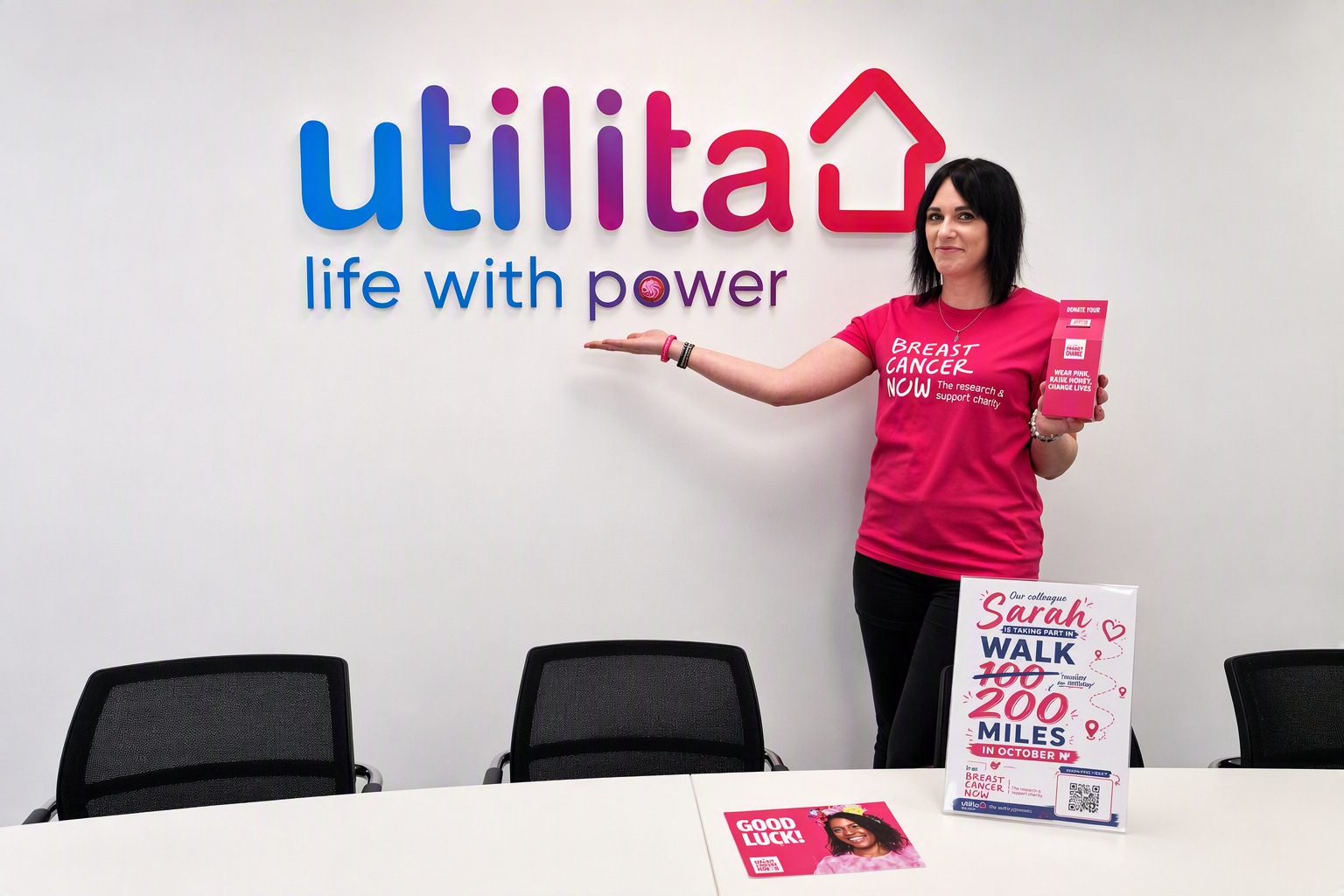 NEWPORT UTILITA ENERGY HUB TURNS PINK FOR BREAST CANCER NOW FUNDRAISING DRIVE