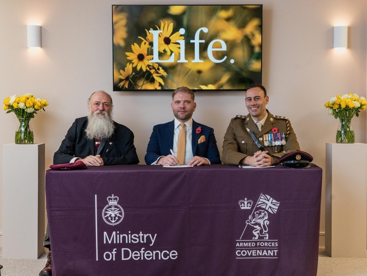 ISLE OF WIGHT FUNERAL DIRECTOR FIRST TO SIGN ARMED FORCES COVENANT IN PLEDGE TO VETERANS
