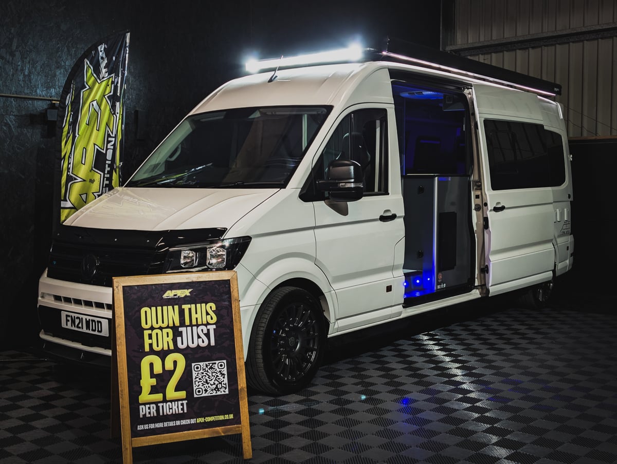 FINAL CHANCE TO WIN OFF-GRID VW CRAFTER OR £35,000 AS APEX DRAW CLOSES THIS WEEKEND