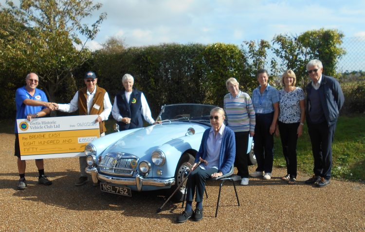 £850 DONATED BY VECTIS HISTORIC VEHICLE CLUB TO SUPPORT RESPIRATORY PATIENTS